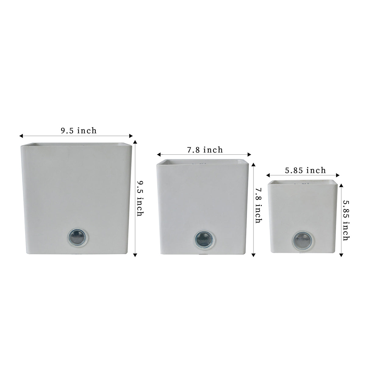 Self-Watering Square Pot System for Indoor Plants (Set of 3) - image 5