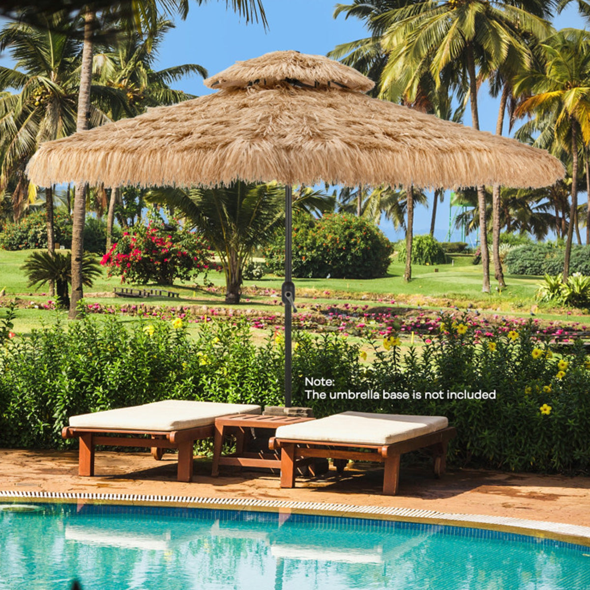 Solar Powered Tiki Patio Umbrella with Led Lights - image 20
