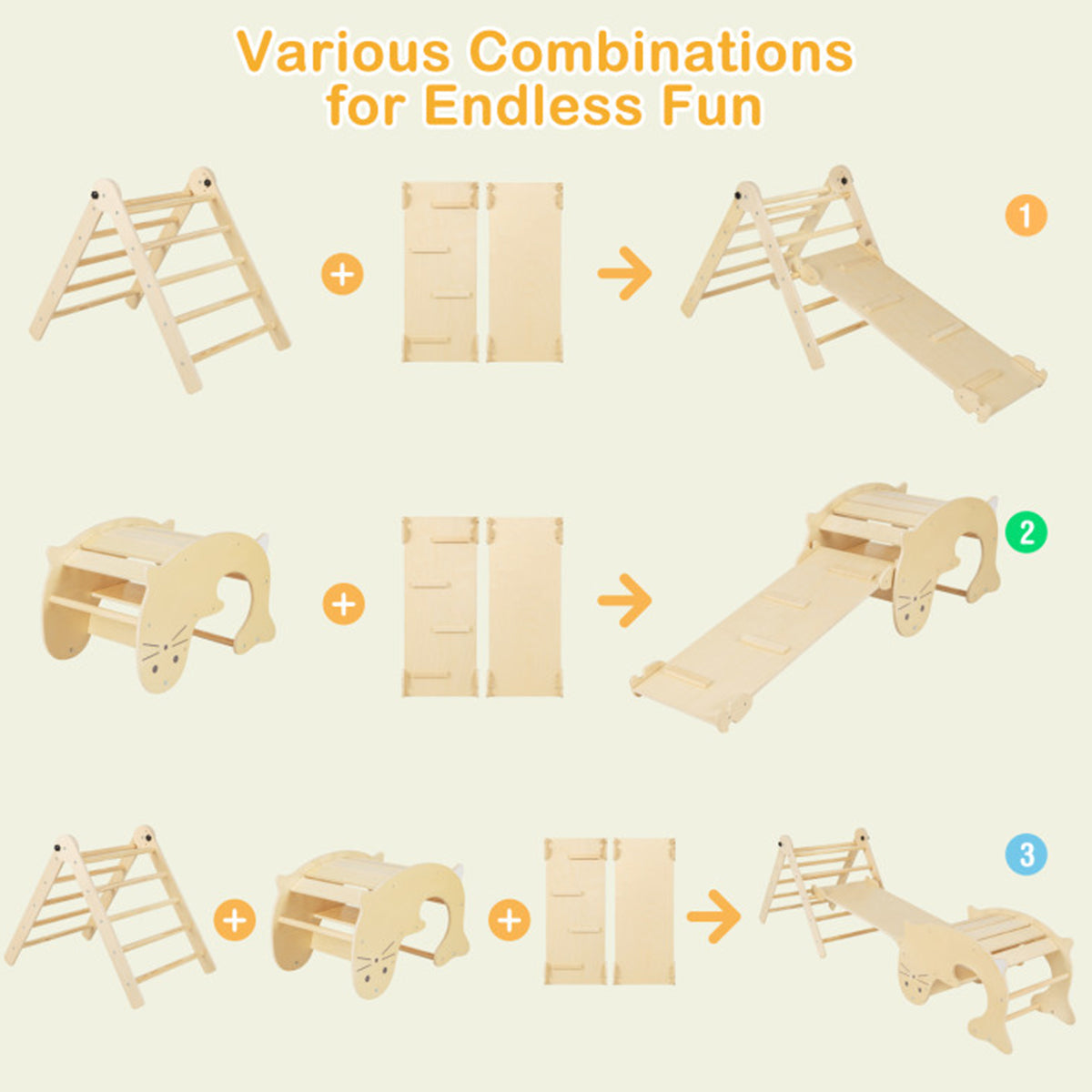 7-in-1 Indoor Climbing Toys with Reversible Ramp - image 11