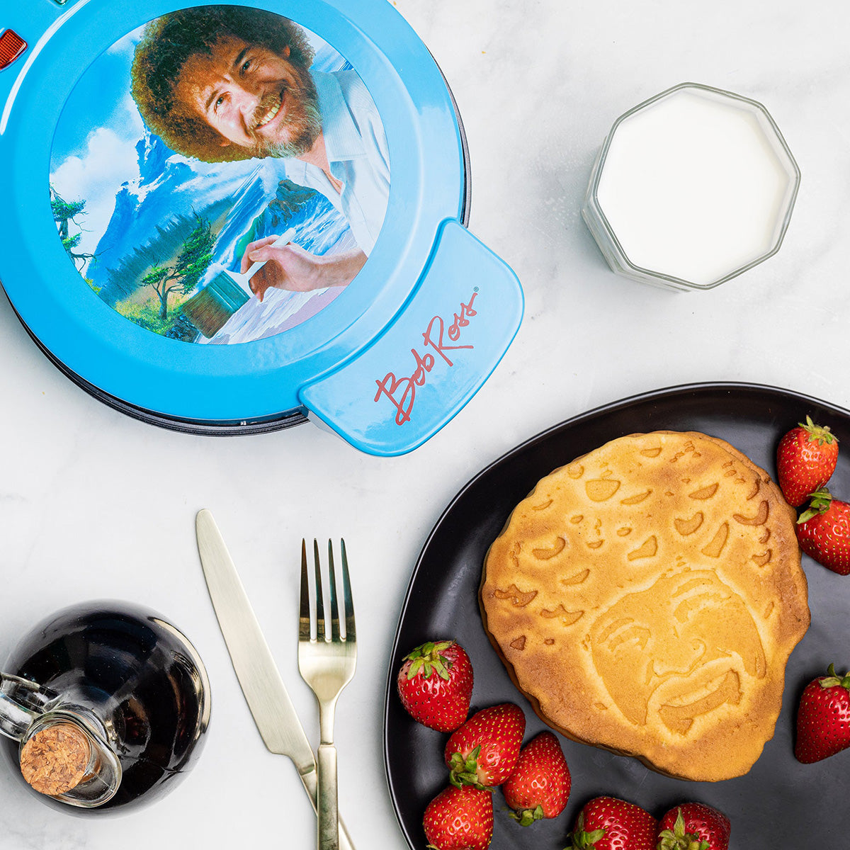Bob Ross Round Waffle Maker
