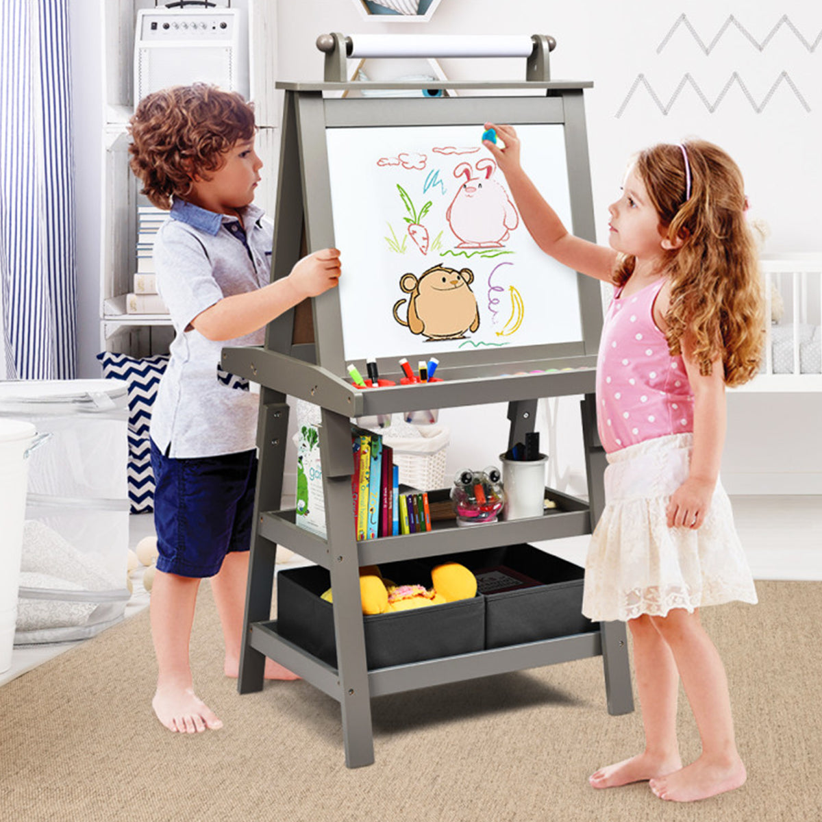 3-in-1 Kids Double-Sided Art Easel - image 14