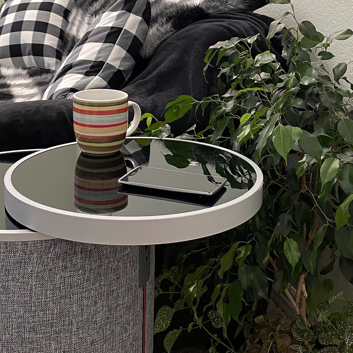 Swivel Top Bluetooth Speaker Side Table - image 5