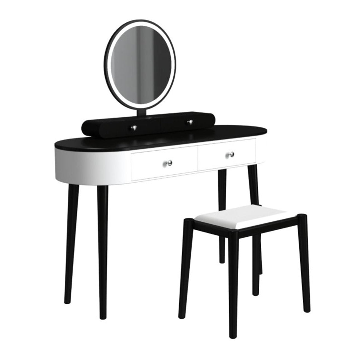 Makeup Vanity Table Set with Stool and LED Mirror - image 10