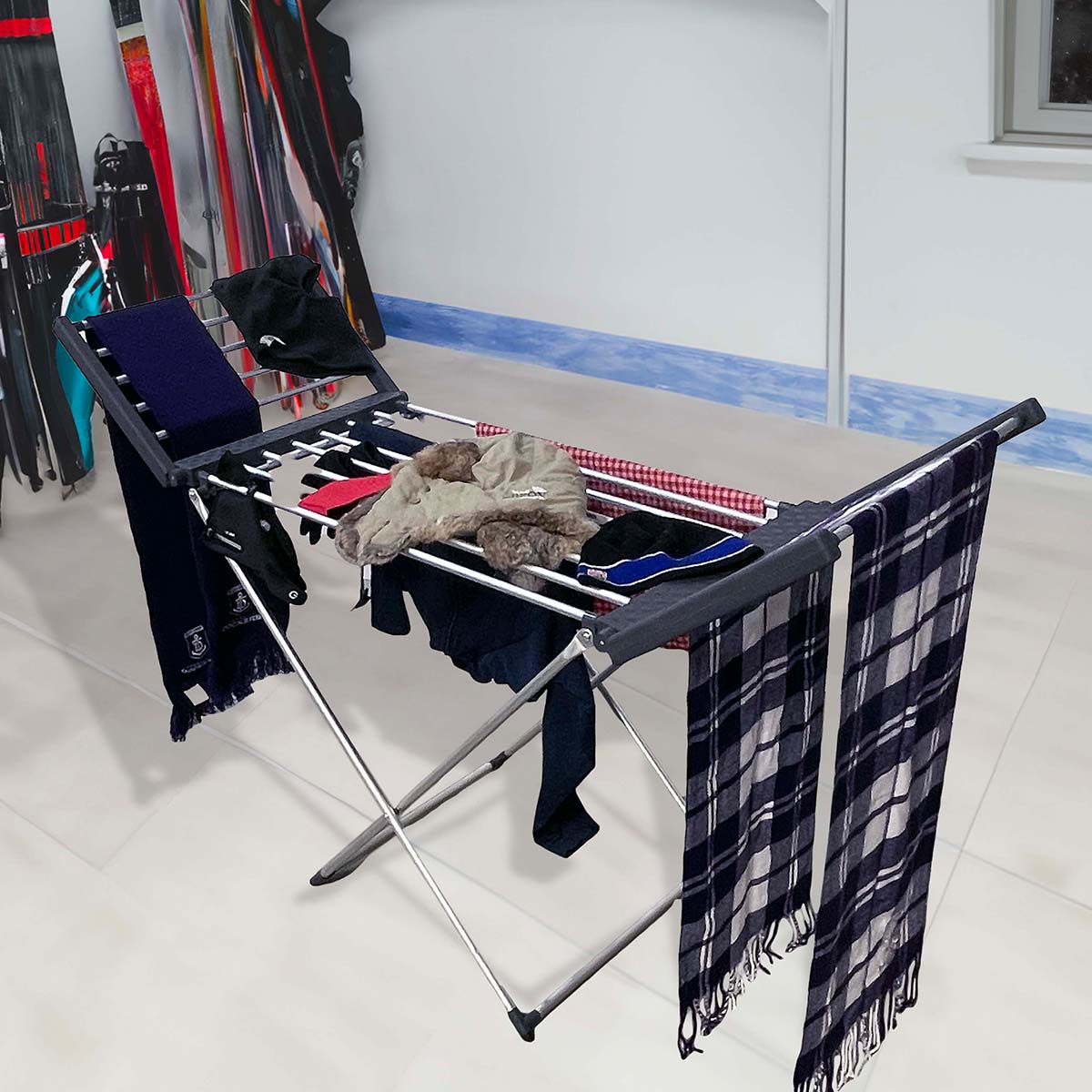 Heated Fold-Up Laundry Drying Rack - image 4