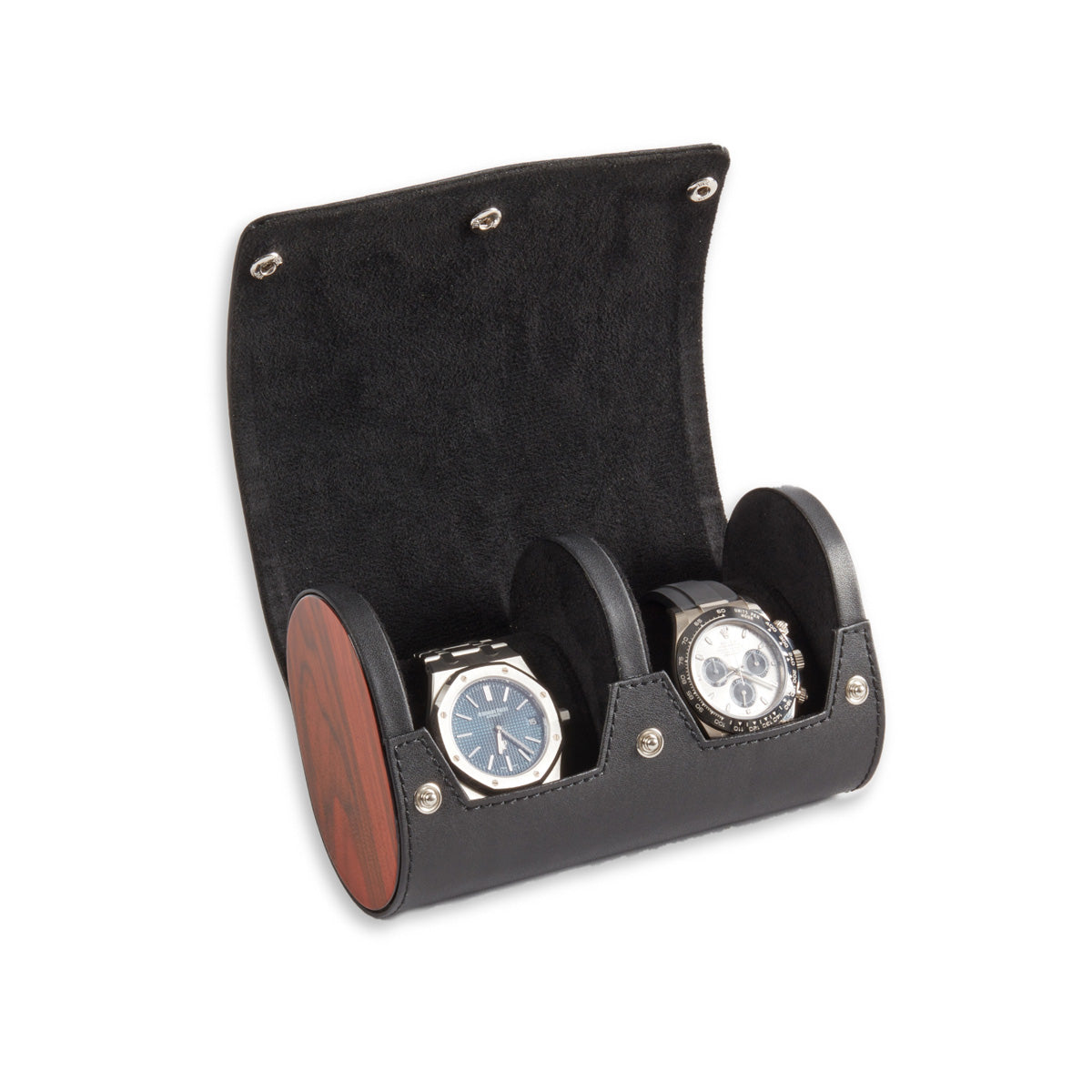 Two Watch Leather Travel Case - image 3