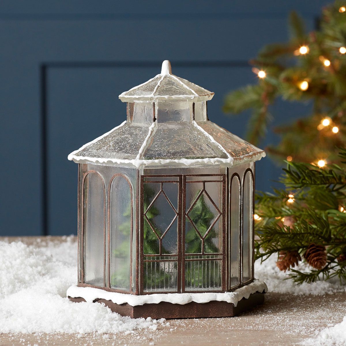 LED Snowy Gazebo Tabletop Decor - image 3