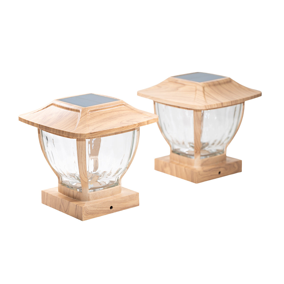 Wave Style Solar Powered Post Lights (Set of 4) - image 12